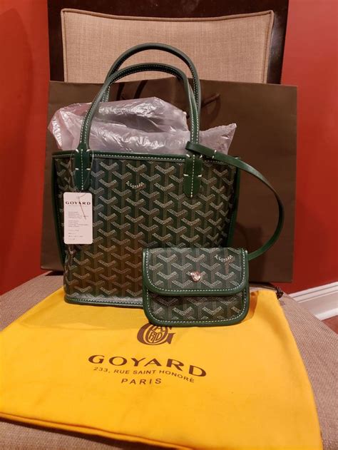 goyard bag green mini|Goyard small tote bag.